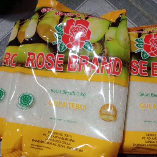 

Gula Pasir Kristal Kuning Rose Brand 1Kg Isi 20 pcs / KARTON