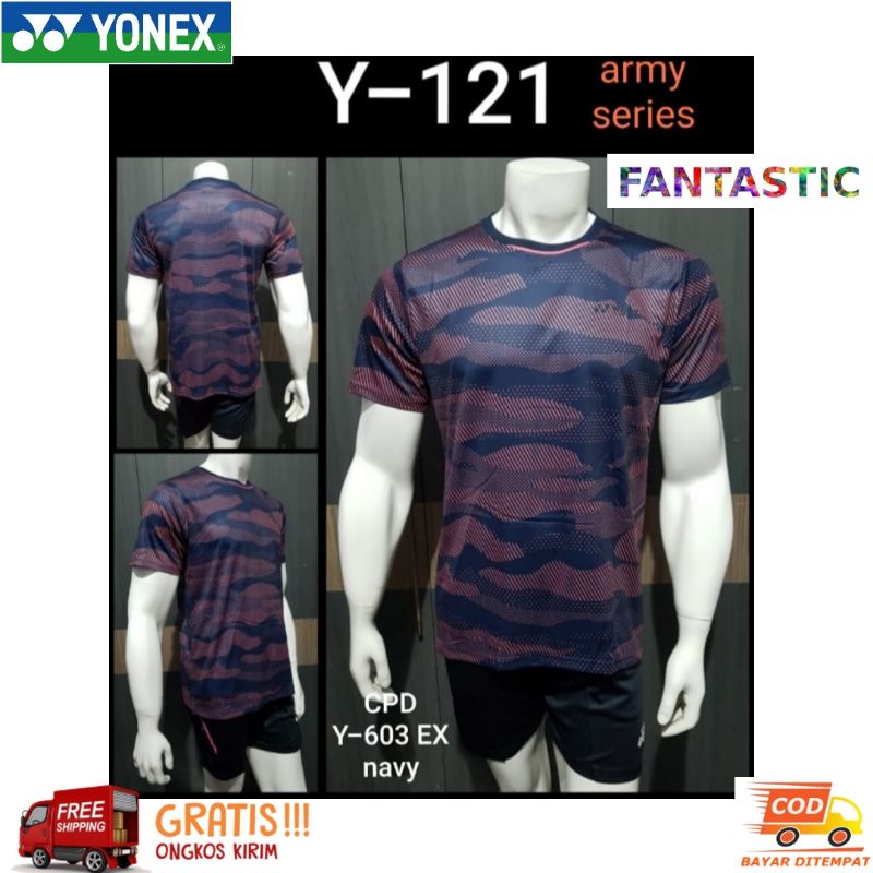 [COD] Koas Badminton Gradeori Import Baju Bulutangkis Yonex 121 Pria Jersey Olahraga Terbaru 2021