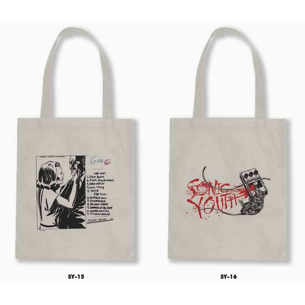 TOTE BAG BLACU - SONIC YOUTH 01