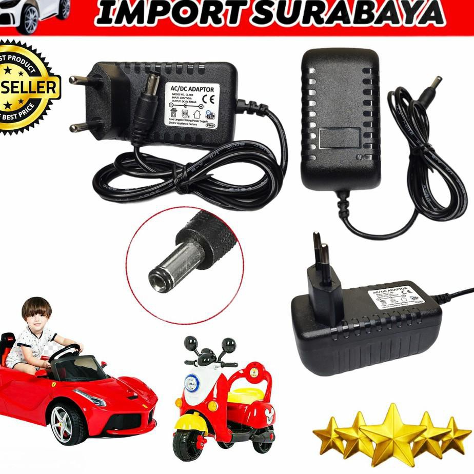 ADAPTOR CL 903 AC DC 6V 800mA CASSAN MOTOR VESPA SCOOPY MICKEY CHARGER MOTORAN MOBILAN ANAK 6 VOLT
