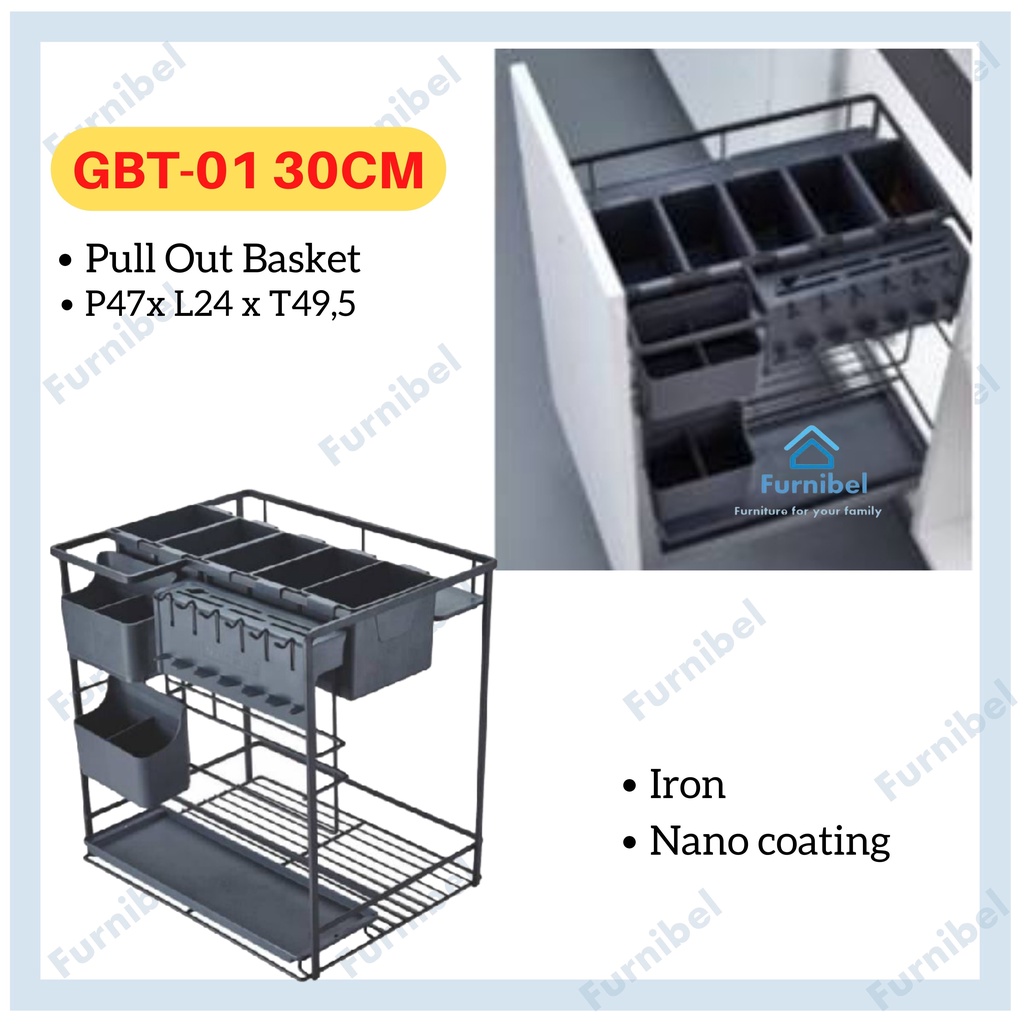 GBT01 - Pull Out Basket / Rak Dapur Soft Close