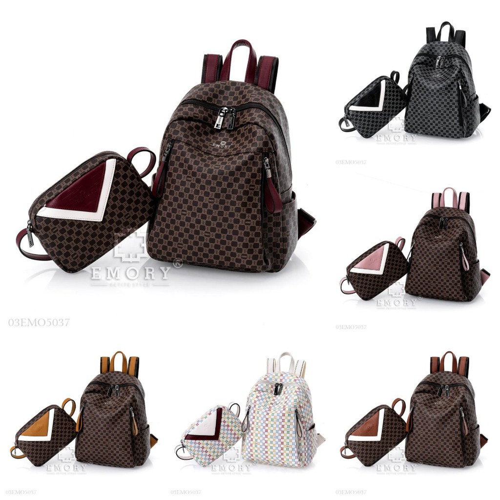 EMORY Arjunny 03EMO5037 TAS RANSEL WANITA SET 2IN1 IMPORT BATAM