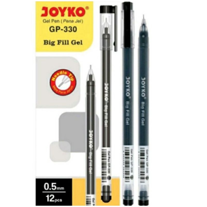 

Pulpen Gel Joyko Big Fill Hitam Lancar 0,5mm Bagus Murah