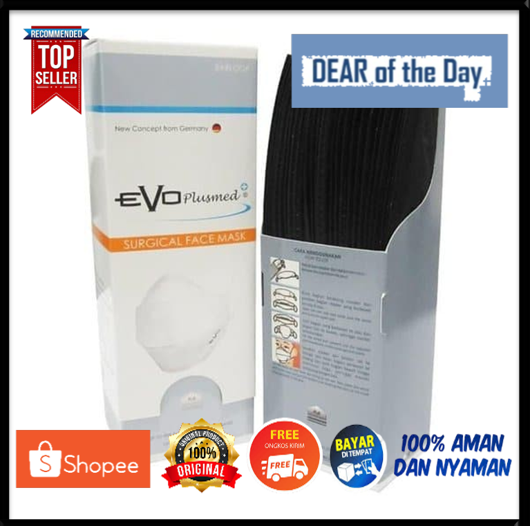 Masker Evo Mask Plusmed Earloop isi 25 pcs-Masker Premium Multiwarna Evo Mask Plusmed Warna