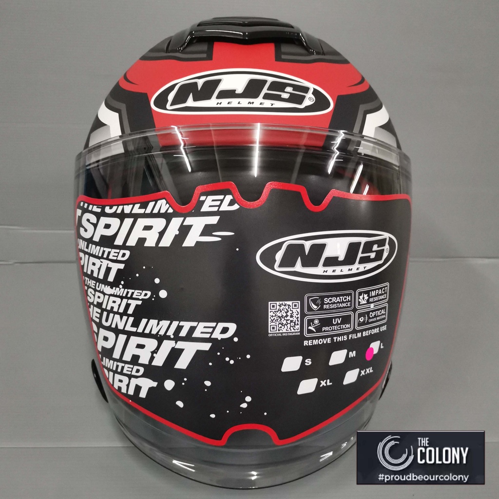 HELM NJS KAIROZ KAIROS MOTIF ZENITH BLACK RED DOFF-1