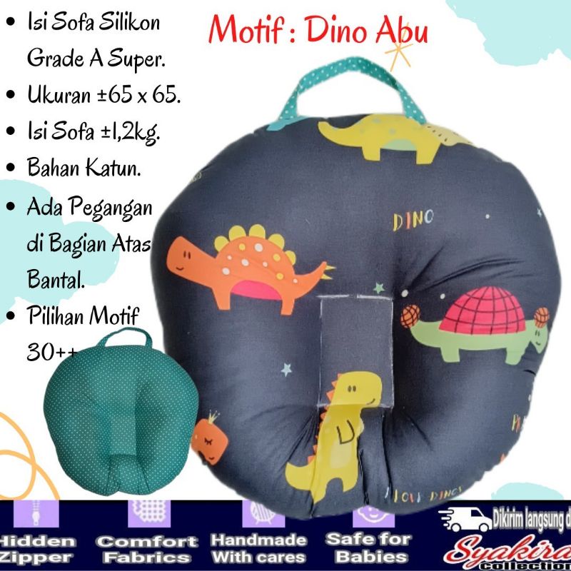 Bantal sofa Bayi motif segitiga biru