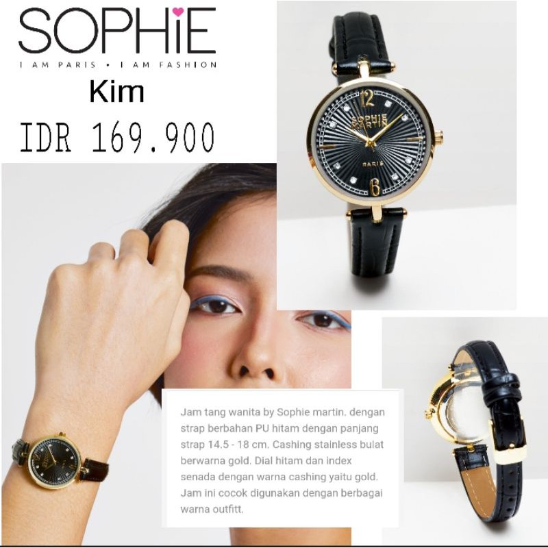JAM KIM BLACK SOPHIEMARTIN JAM WANITA SOPHIE MARTIN PARIS TERBARU PROMO