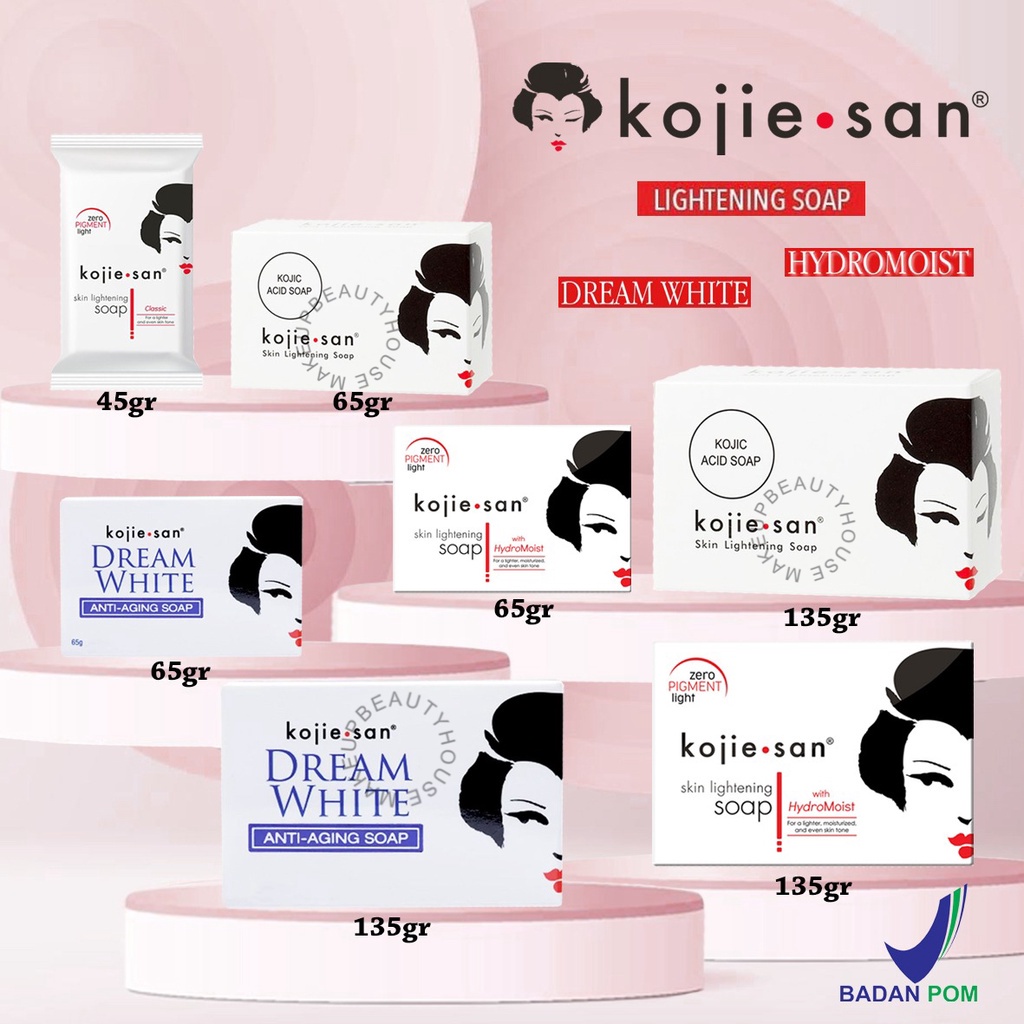Kojie San All Varian Soap 45gram, 65gram, 135gram Classic Series / HydroMoist / Body Lotion / Facial