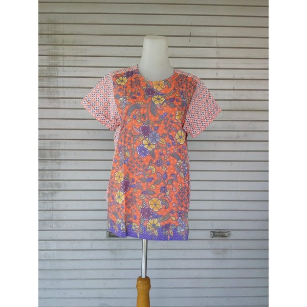 Blouse Syukron Kekinian Batik Trusmi Lintang Matterial Bahan Katun Primis