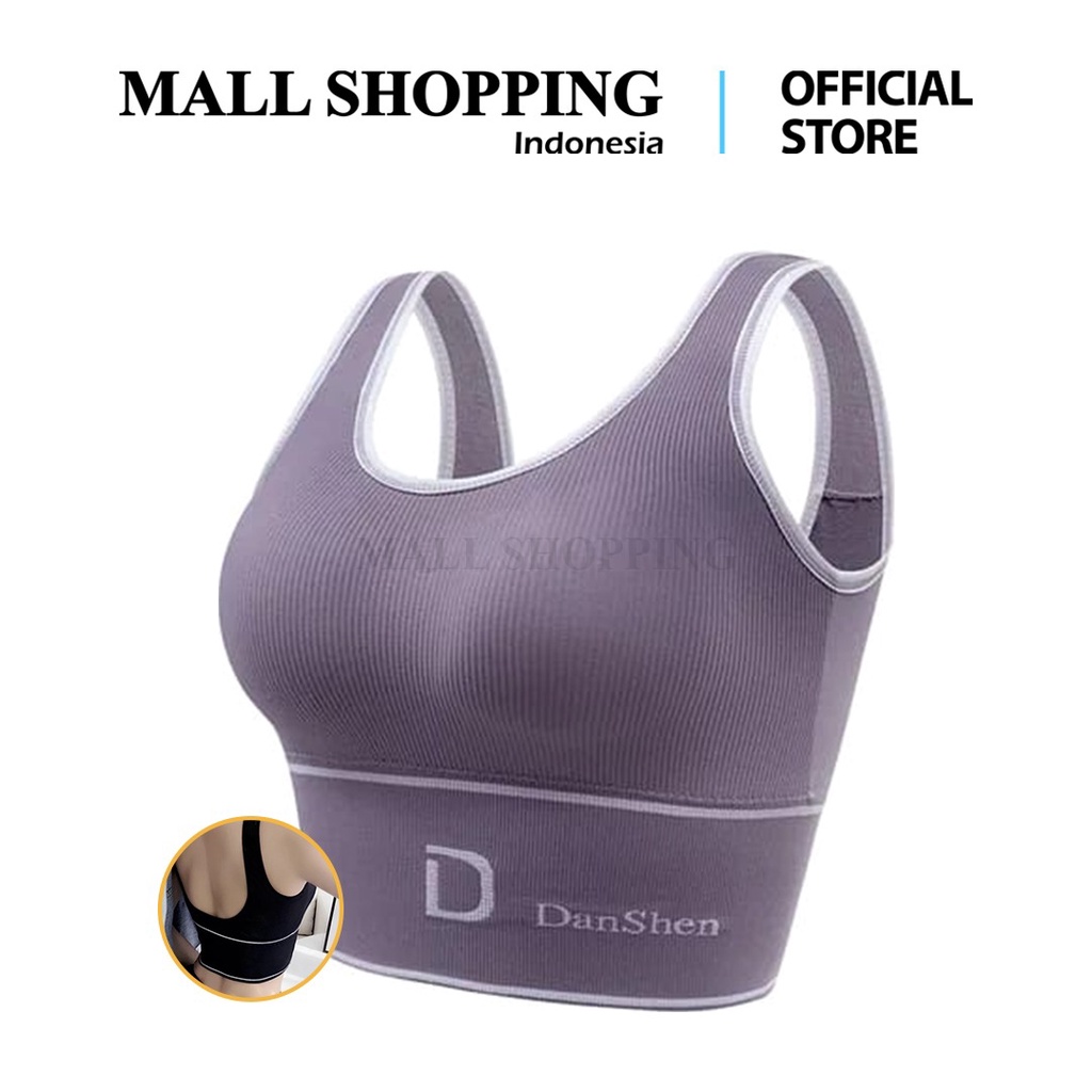 (COD) Sport Bra Gym Bralette Olahraga Push Up Bra Wanita Tanpa Kawat Sexy MALL SHOPPING