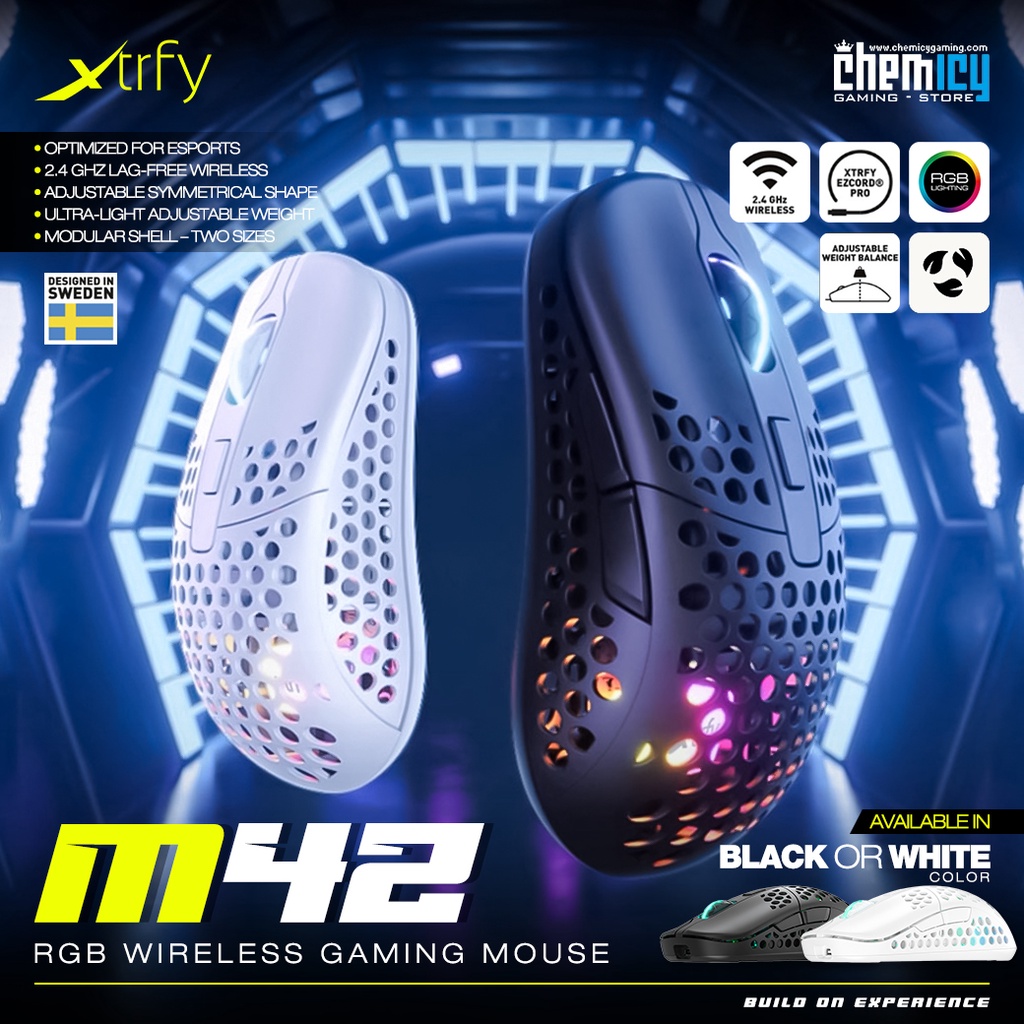 Xtrfy M4 RGB White Gaming Mouse - Lightweight & Precise! (Gebraucht) In