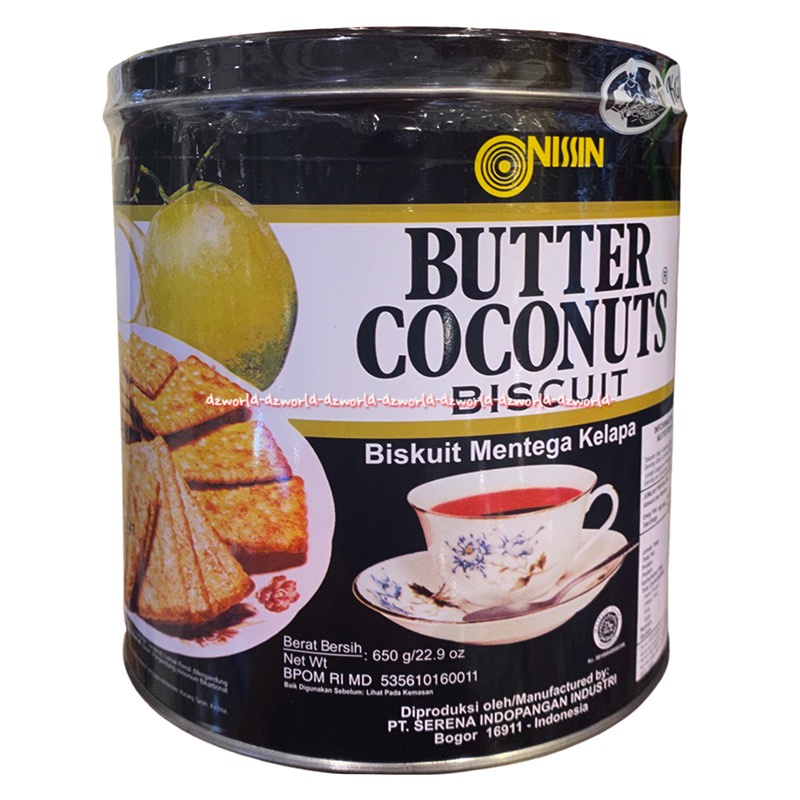 Nissin Butter Coconuts Biscuit 650gr Biskuit Rasa Mentega Kelapa Nisin Buter Cookies Kukis Coconut Kokonut Biscuits Wafer