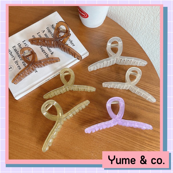 Jepit Rambut Besar Warna Jelly Gaya Korea - Jepitan Rambut Jumbo Plastik Aksesoris Rambut Impor Jepi