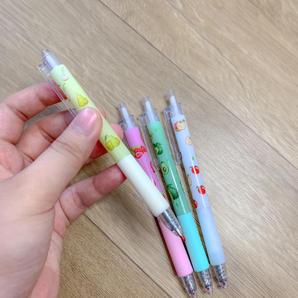 PEN CETEK FRUIT PULPEN MEKANIK BUAH BUAHAN UNIK LUCU IMPOR TERMURAH BOLPOIN WARNA WARNI HIGH QUALITY