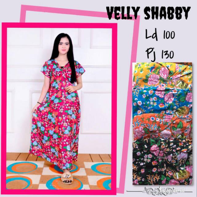 Velly shabby motif bunga grosir  baju  daster  murah  pakaian  