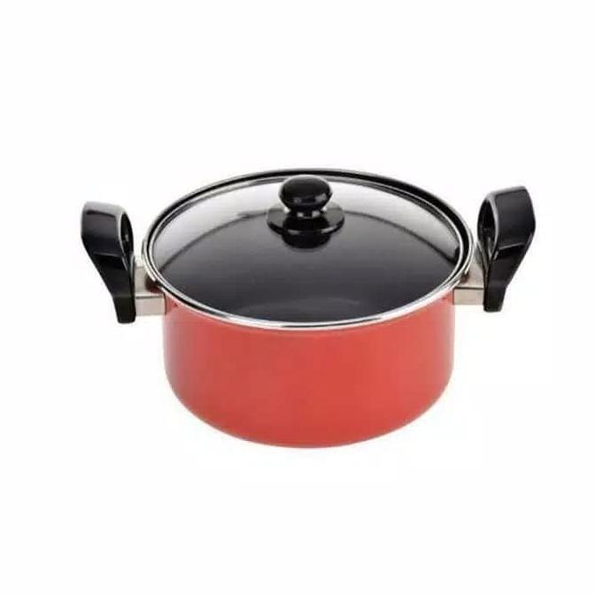 ] Dutch Oven 20 CM / Panci Anti Lengket / Panci Tutup Kaca / Teflon