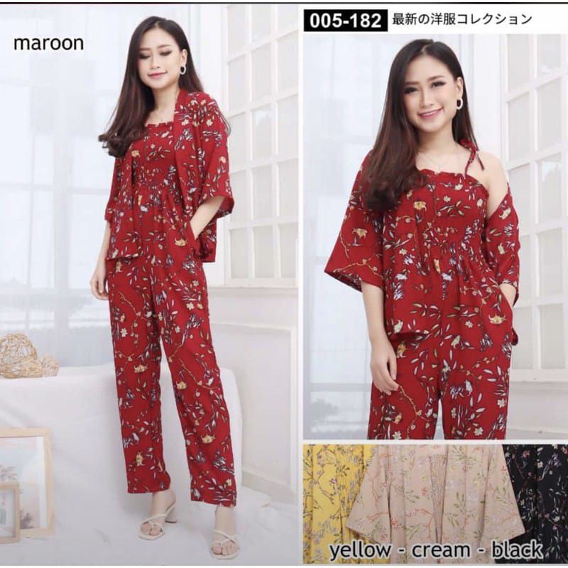 winsstore85 Jumpsuit 2in1 jumpsuit Alisa jumpsuit setelan jumsuit set