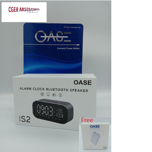 PROMO BUY 1 GET 1 Alarm Clock Bluetooth Speaker S2 FREE Mini Power Bank GP9 OASE