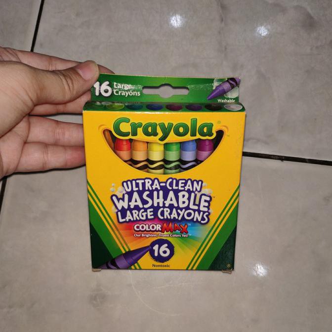 

(PERALATAN MENGGAMBAR) CRAYOLA ULTRA CLEAN WASHABLE LARGE CRAYONS COLOR MAX ISI16 CRAYON ANAK PROMO
