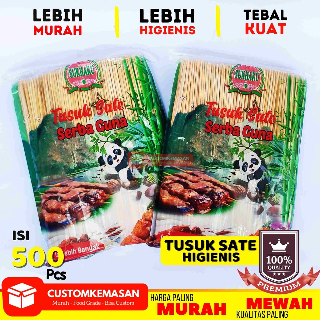 Tusuk Sate isi 500 pcs / Tusukan Sate / Tusuk Sosis /Tusuk Sate Bambu