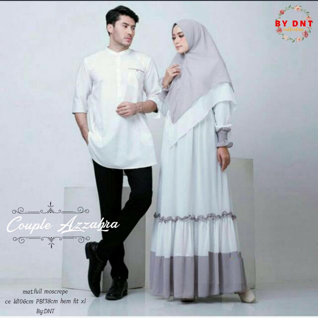 Baju Couple Muslim Azzahra Couple GARANSI TERMURAH BAJU LEBARAN COUPLE 2020