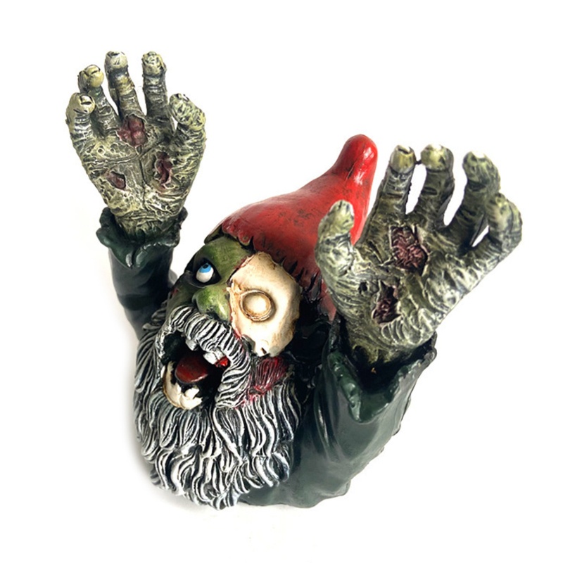 Ornamen Patung Tangan Zombie Setengah Bahan Resin Untuk Halloween