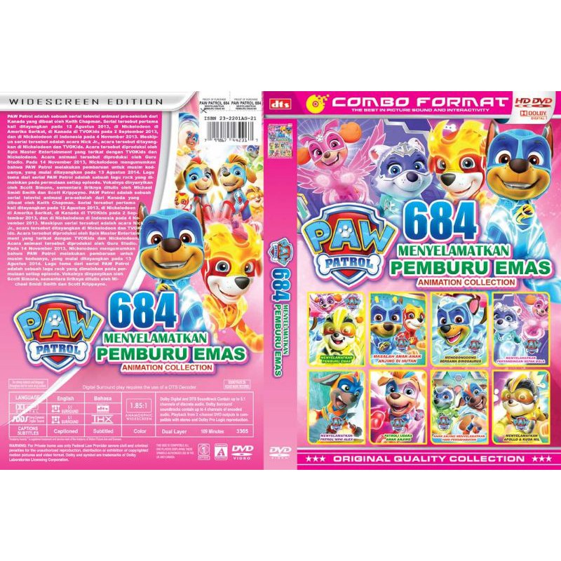 Kaset Video Film Anak-anak Paw Patrol Movie Collection - Kaset Film Edukasi Anak