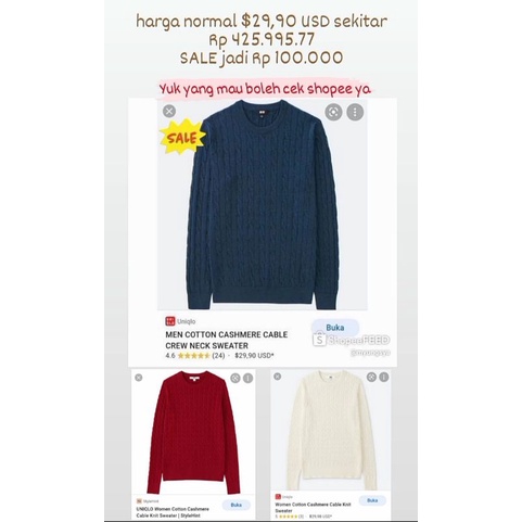 UNIQLO CABLE KNIT SWEATER