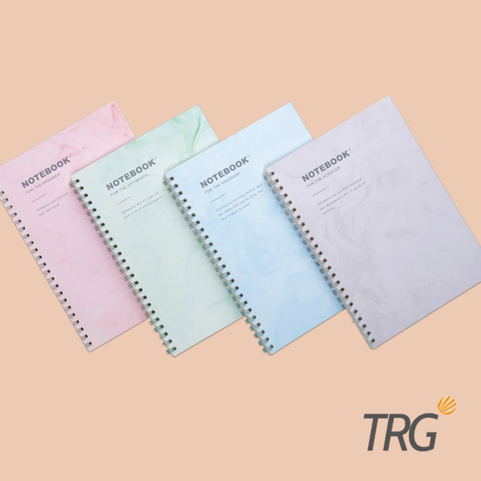 

TRG - Buku Tulis Catatan A5 Bookpaper Ruled TRG - TRG Marble Pastel Cover Spiral Notebook