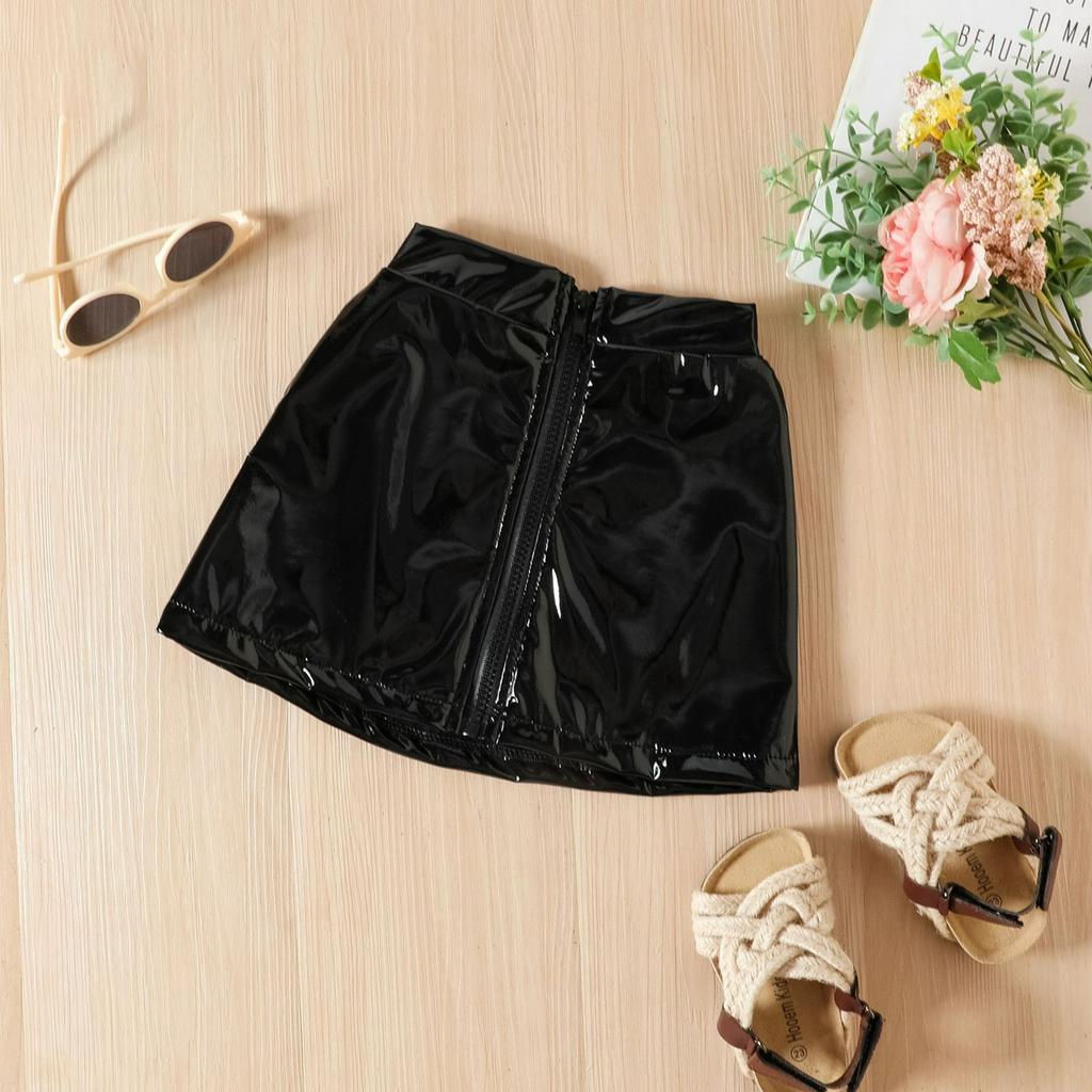 (LOLI-JKT) BS-427 SET ANAK IMPORT TANPA LENGAN ROK HITAM SIZE 100-140