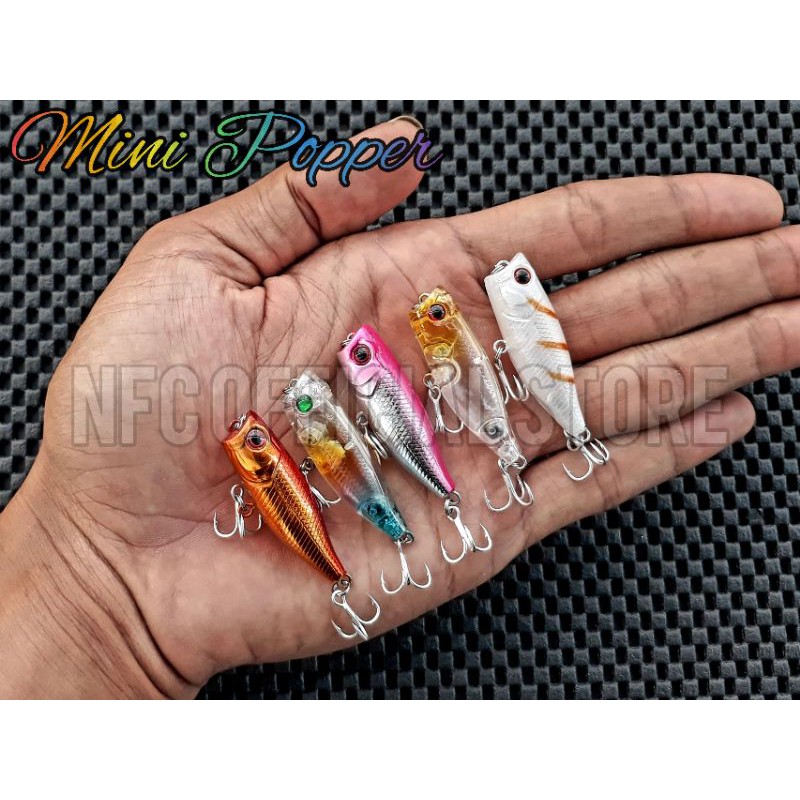 Mini Popper 4cm / 3,5gr Hook Tajam anti karat BEST KILLER ACTION for ultralight casting