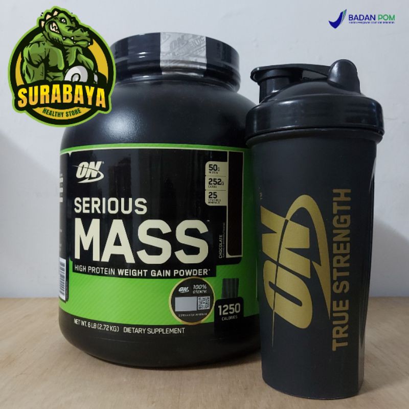 Optimum Nutrition ON Serious Mass Gainer 6 Lbs BPOM Protein Weight Gain Penambah Berat Badan BB