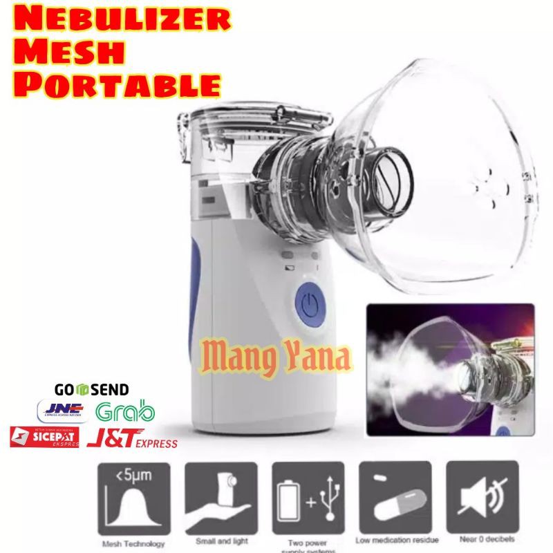 Nebulizer Mesh Portable Alat Inhalasi Uap Terapi Pernapasan Asma Batuk Balita Dewasa