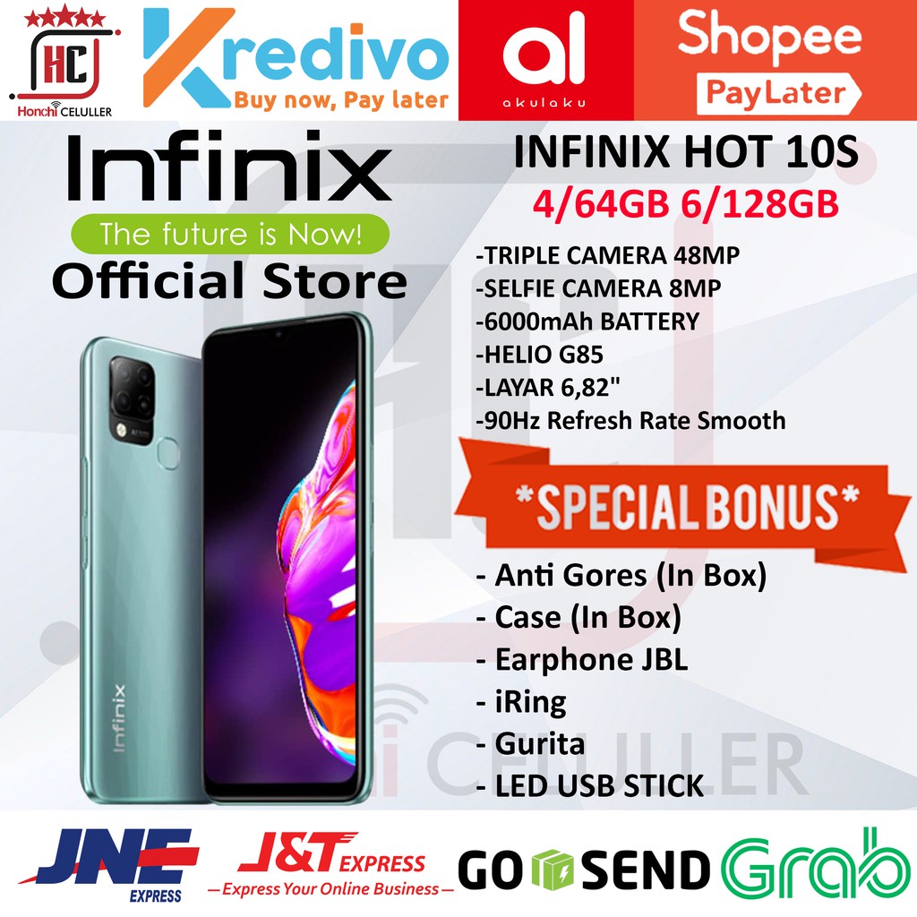 INFINIX HOT 10S 6/128GB GARANSI RESMI INFINIX INDONESIA ORIGINAL