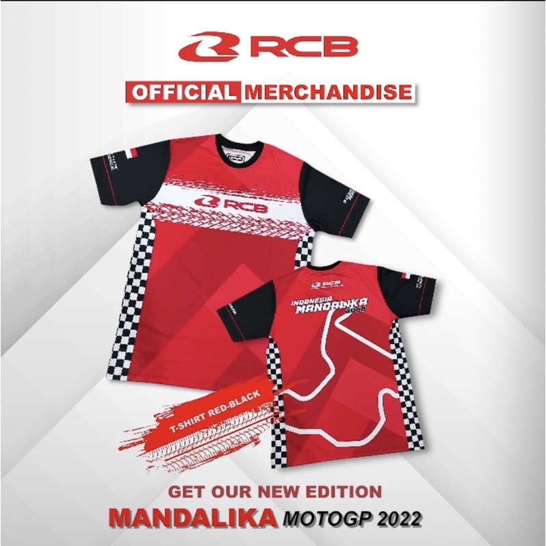 T’shirt RCB OFFICIAL Merchandise MOTO GP MANDALIKA 2022 ORIGINAL Kaos Racing boy ASLI 100% Ready uku