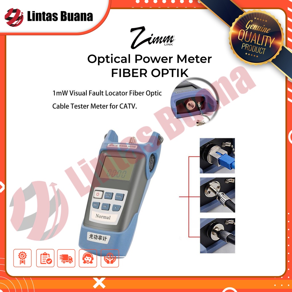 OPM Normal Fiber Optical Power Meter Presisi Tinggi