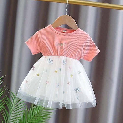 Baju anak cewek lengan pendek Rok tutu Gaun anak Perempuan K63