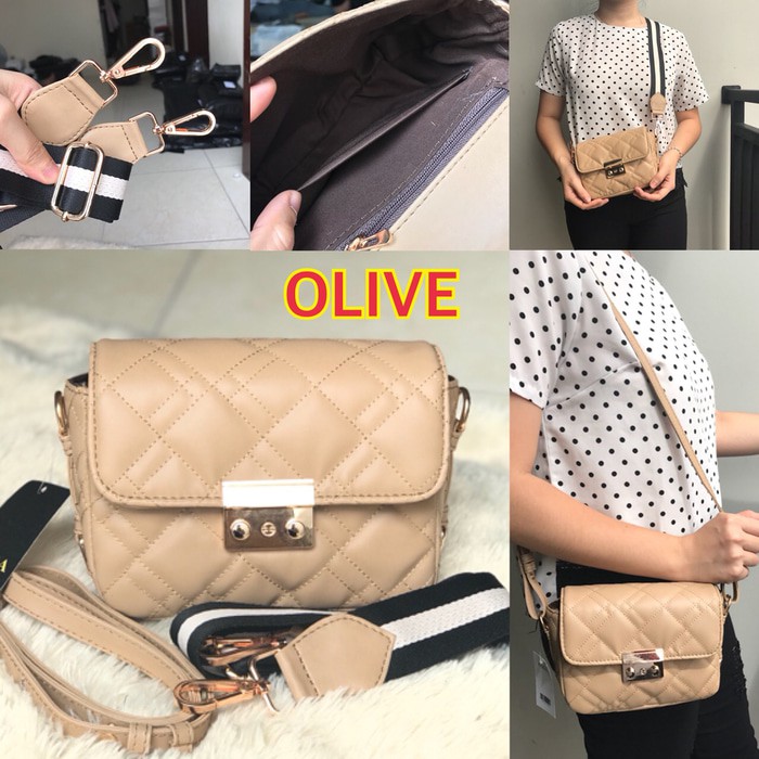 GROSIR 0551 Tas wanita Supplier grosir tas wanita branded ZARA DIUBLE LOCK ORI TAS SELEMPANG