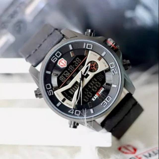 Jam Tangan Pria Cowok KADEMAN Kulit Leather KD221 Original