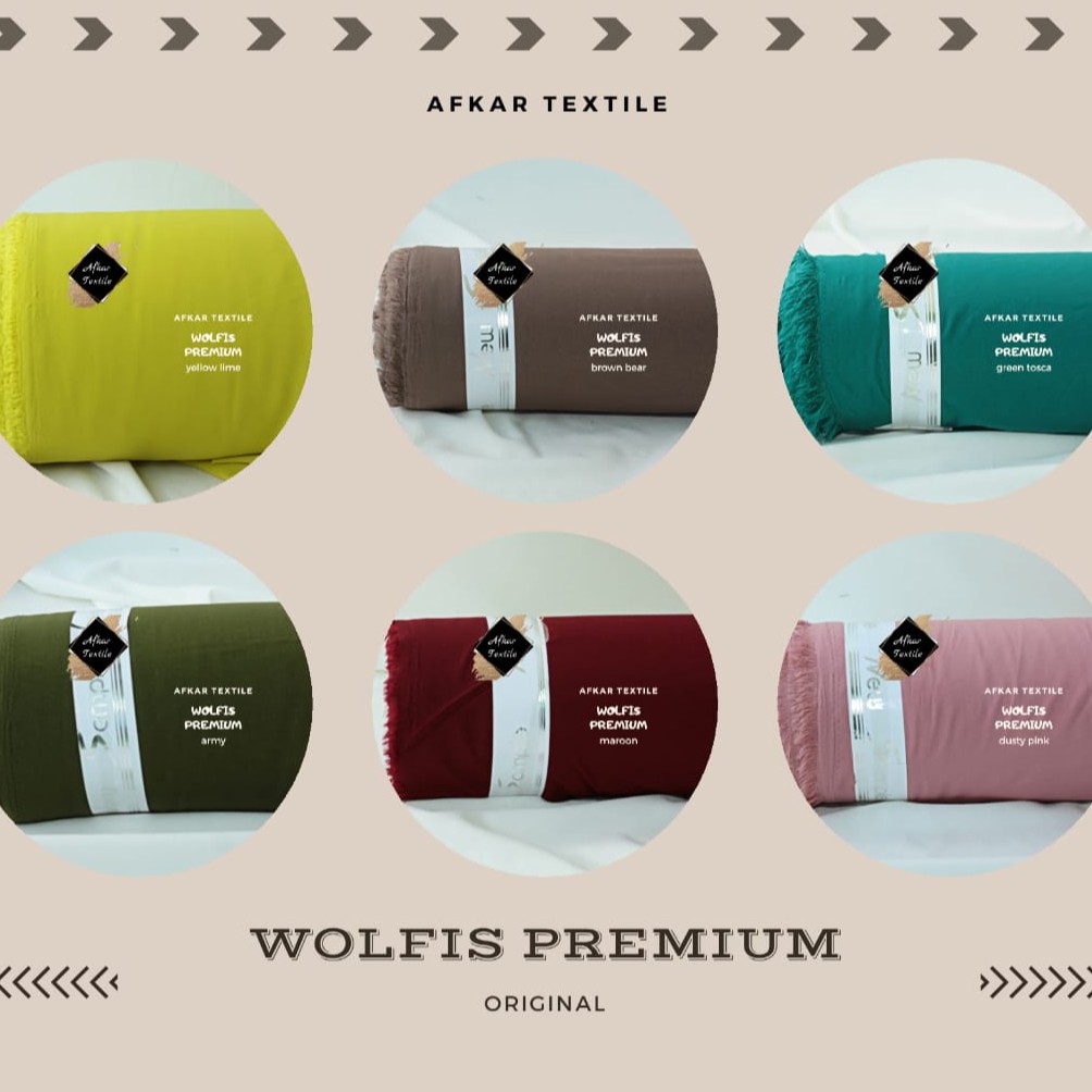 Kain Wolfis Premium Kain Wolpeach Original Import Grade A Super Shopee Indonesia