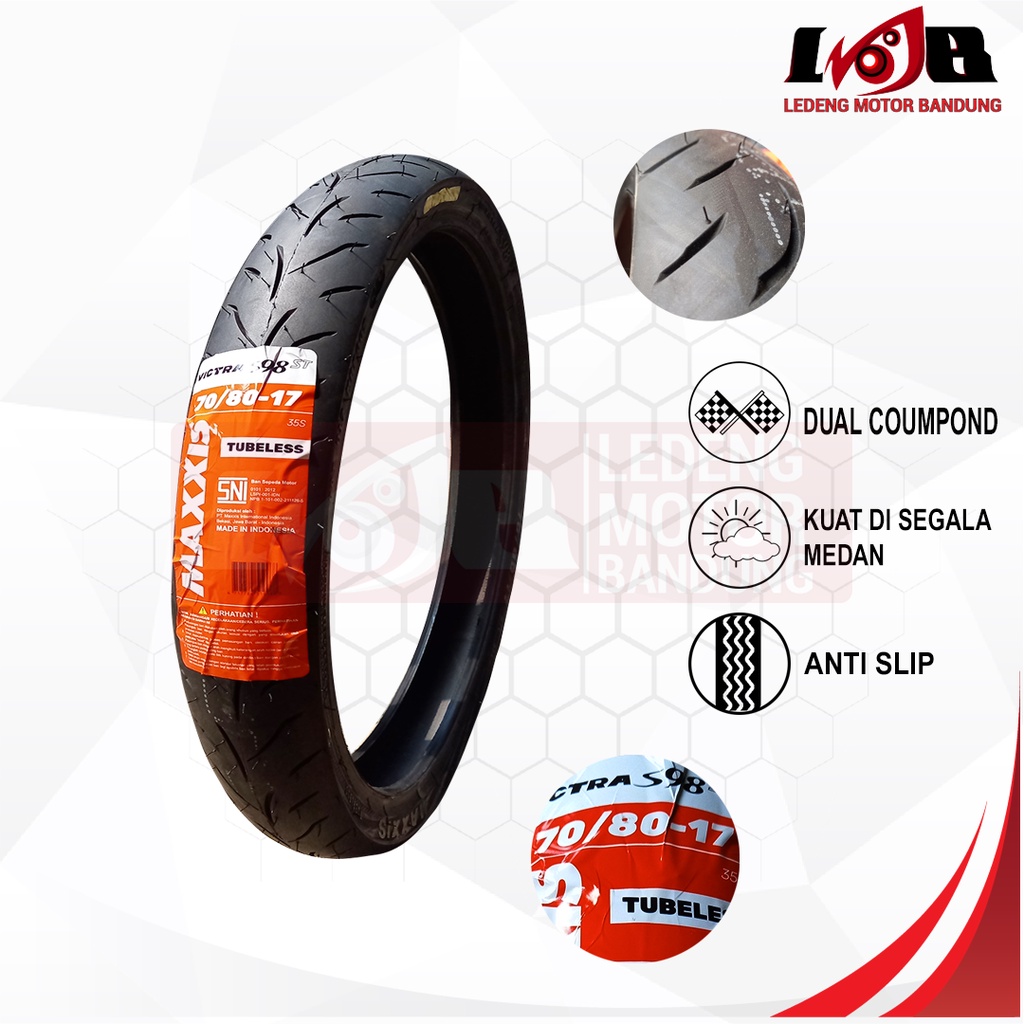 Maxxis Victra S98ST 70/80-17 Tubeless Ban Luar Motor Bebek Depan Belakang