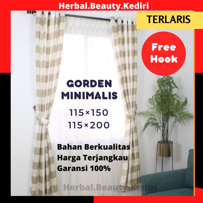 Gorden motif kotak gorden minimalis