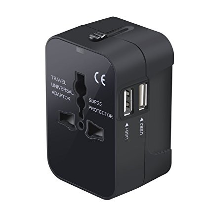 Universal Charger Adaptor Power Internasional Dengan Dual USB Port