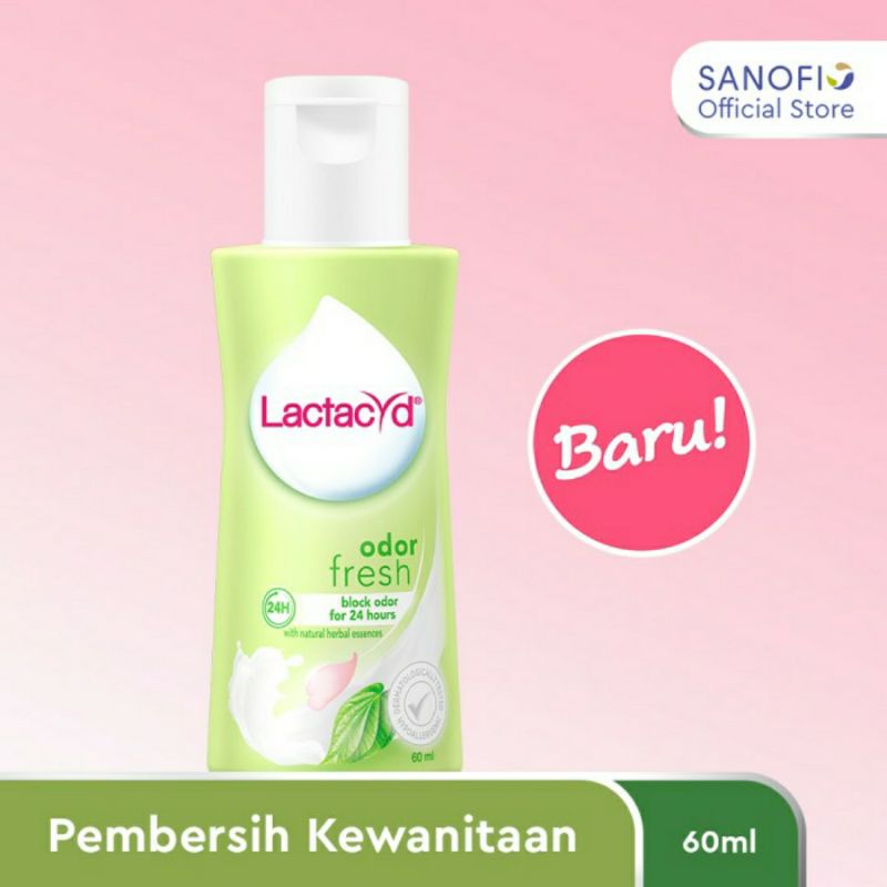 Lactacyd Odor Fresh 60mL-  Pembersih Kewanitaan untuk Bebas Bau Tak Sedap 24 Jam