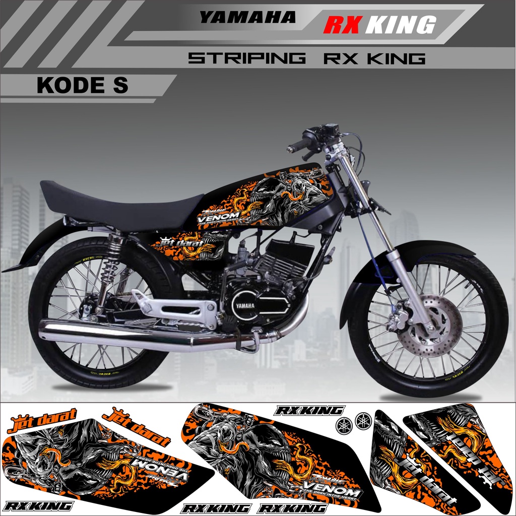 STRIPING RX KING VARIASI STIKER RX KING STRIPING VENOM KODE S