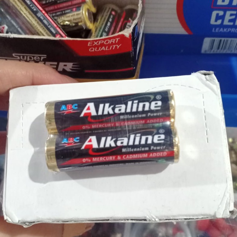 Baterai / Batu Baterai ABC Alkaline AA (A2) isi 2 pcs Baterai Jam Remot