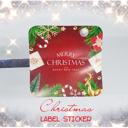 

Christmas Sticker Label Stiker Ucapan Natal Tempelan Hadiah 6 cm v04