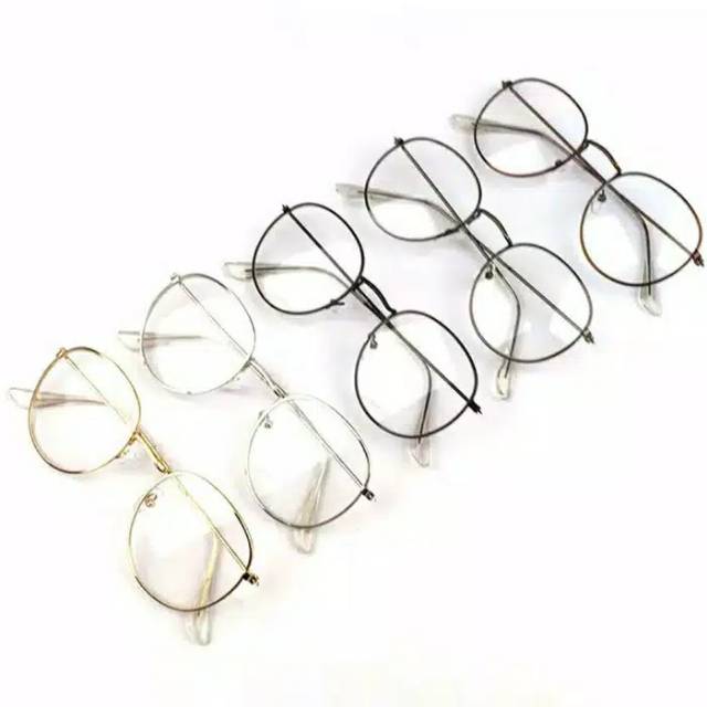 (KM13) Kacamata fashion bentuk oval, kaca mata korea hits kacamata vintage kacamata terlaris