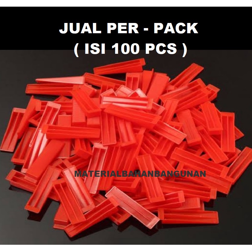 Perpack Tile Leveling Wedges Plastik Alat Perata Tinggi Ubin Keramik Perpack Alat Pasang Keramik Lev