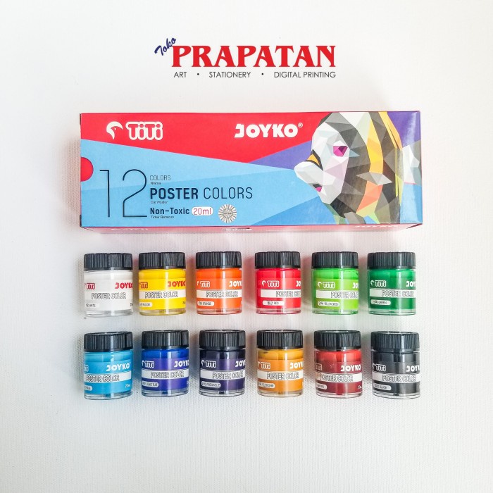 

(TERLARIS) Cat Poster Titi / Poster Color 12 Warna 20ml